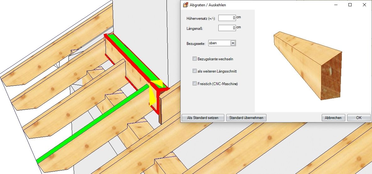 Abgraten / Auskehlen