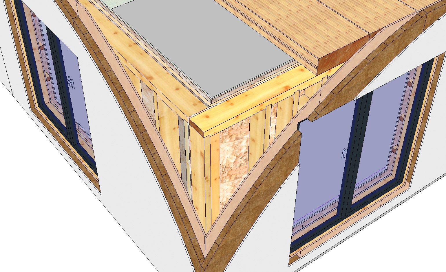 Automatische Eckverbindungen sowie T Anschlüsse in dem die Schichten beliebig verschnitten werden können