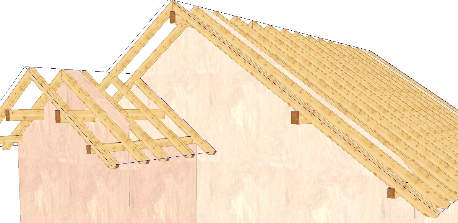 Wände an Dach anpassen