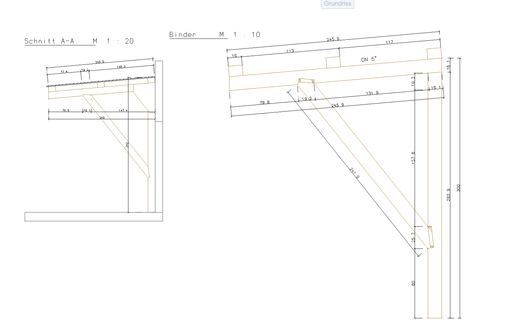 Holzhausplaner Binder Schnitt